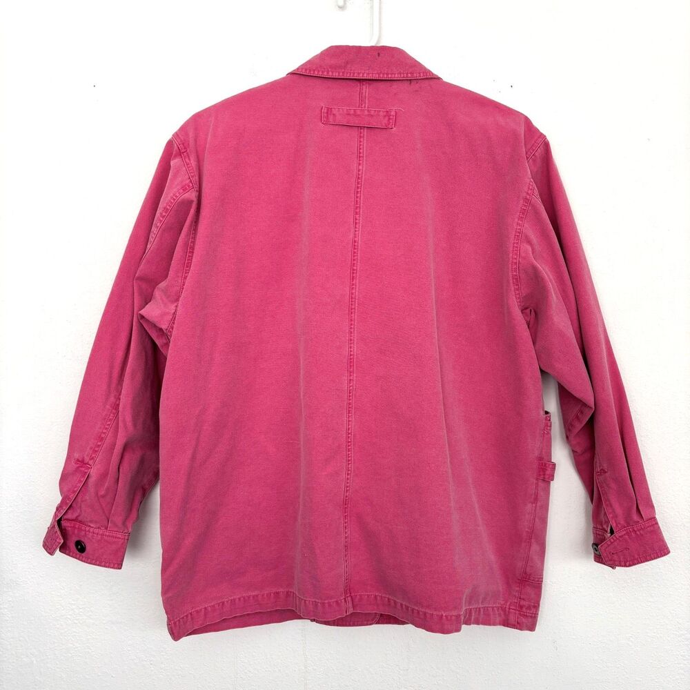 Eddie Bauer Womens Pink Chore Jacket XL Vintage Country Boho Earthy Granola - Picture 2 of 8